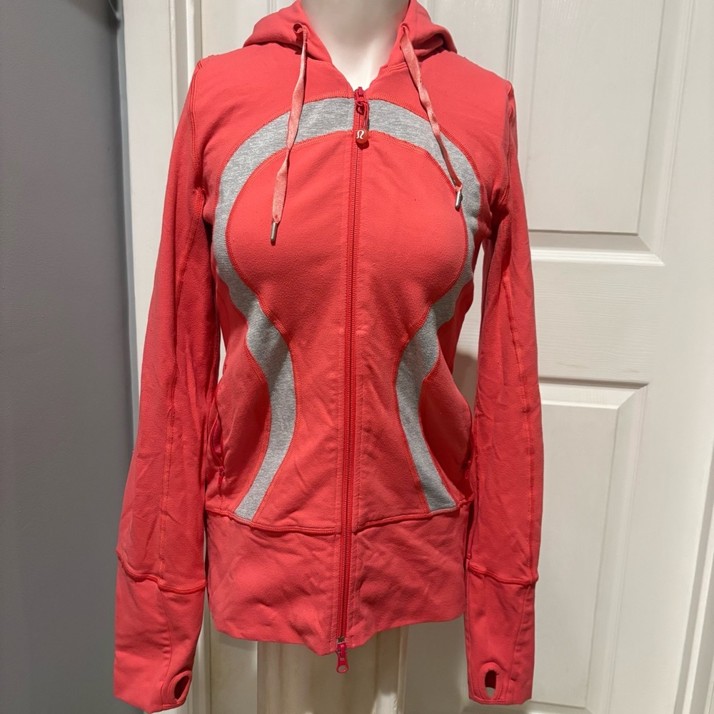 lululemon athletica Coral and Gray Hoodie…Size S/M